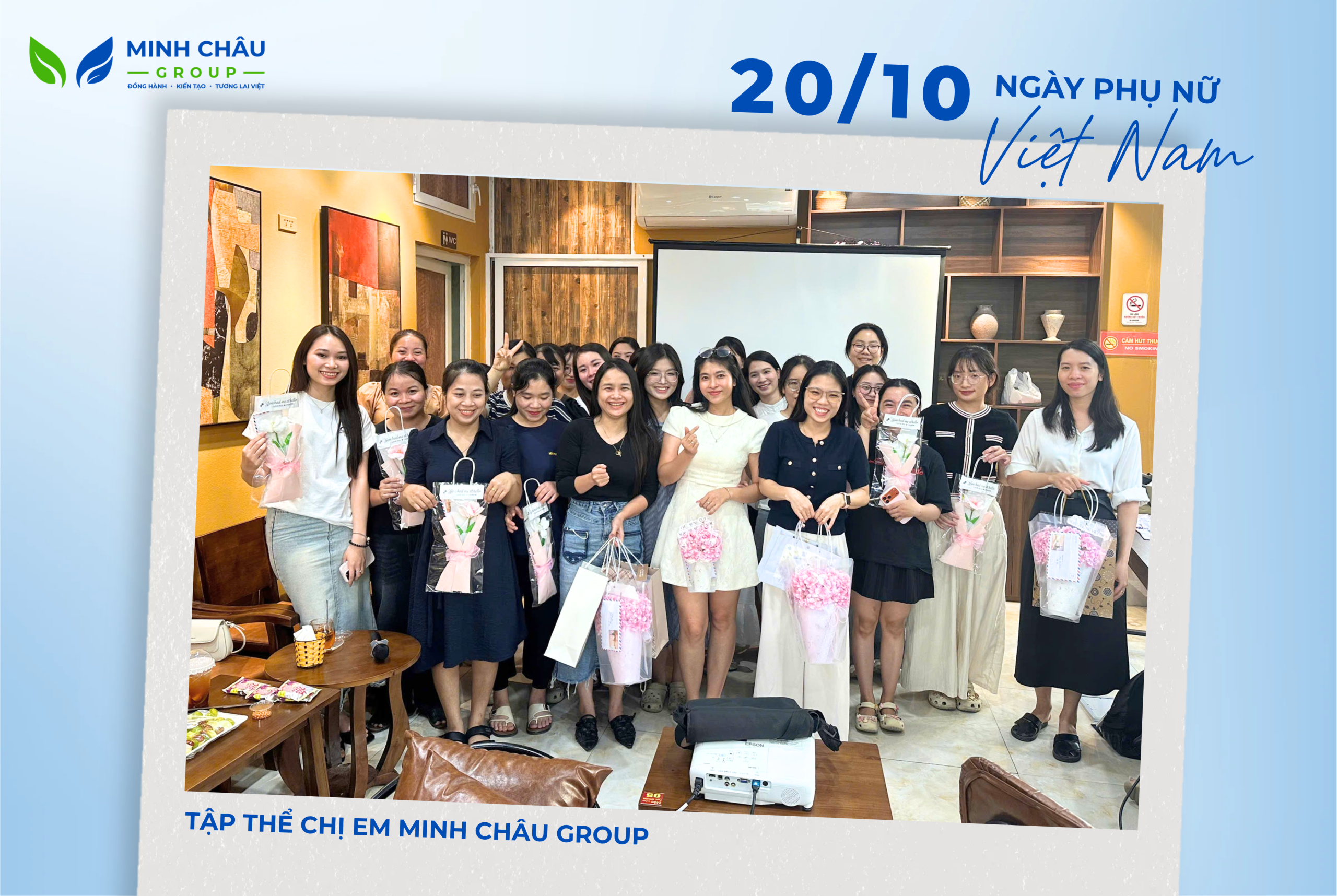 RỰC RỠ KHẢI HOÀN: MINH CHÂU GROUP CHÚC MỪNG NGÀY PHỤ NỮ VIỆT NAM 20/10, VINH DANH NHÂN VIÊN XUẤT SẮC VÀ MỪNG SINH NHẬT THÁNG 10!