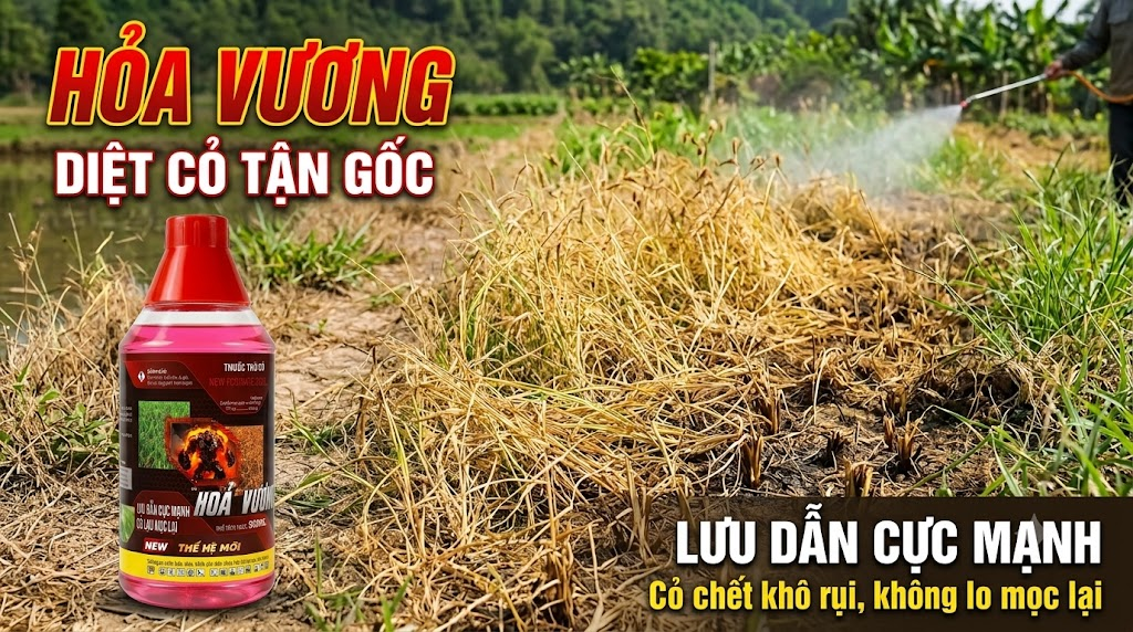 THUỐC DIỆT CỎ HỎA VƯƠNG – MINH CHÂU GROUP: DIỆT CỎ TẬN GỐC – AN TOÀN CHO ĐẤT